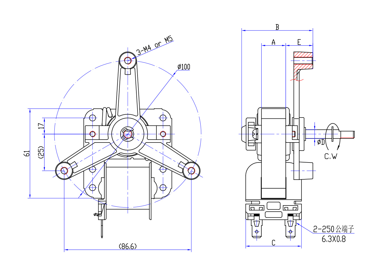 空氣烤箱電機R61系列--61-16單速外形圖（最新）.jpg