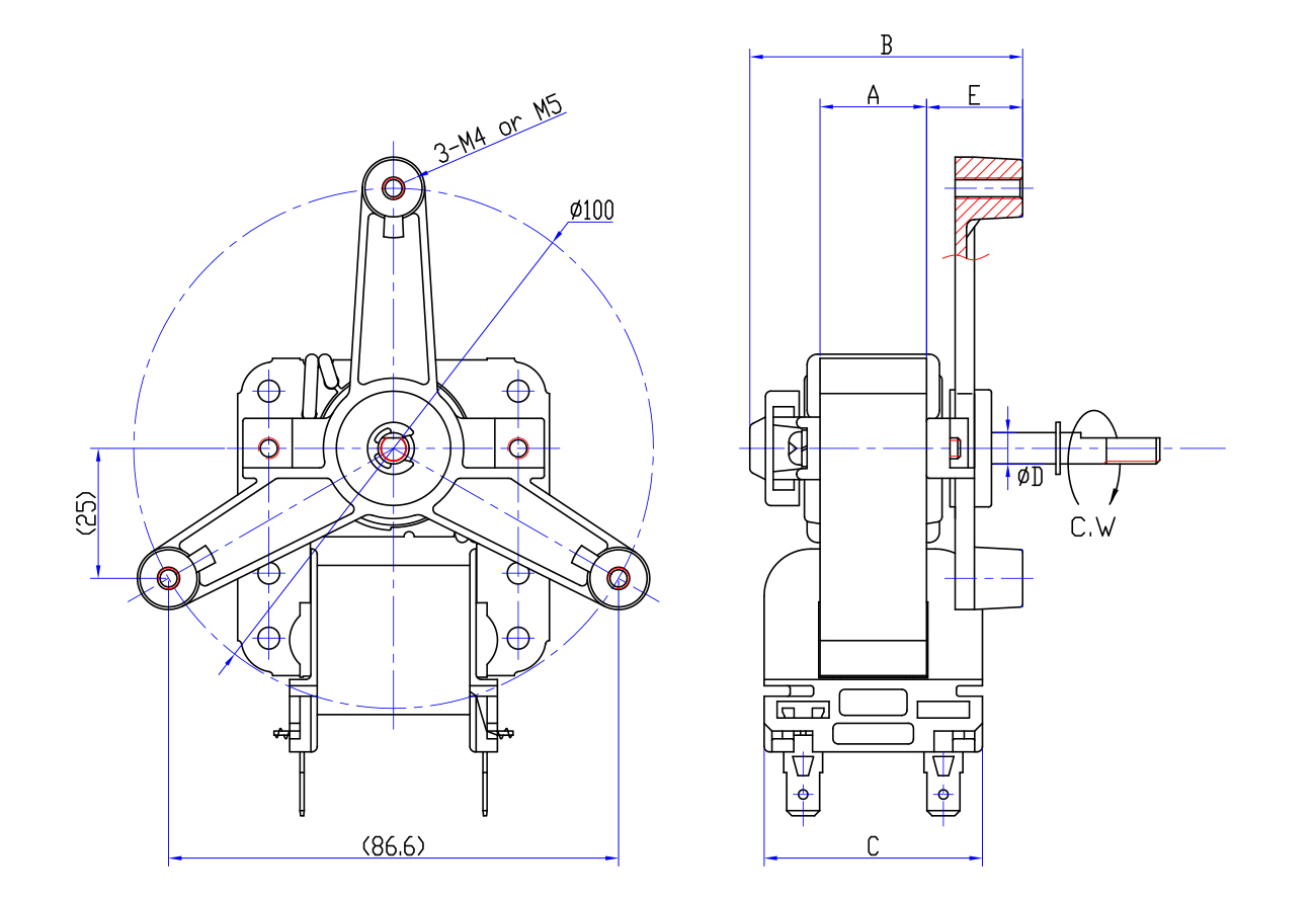 空氣烤箱電機R61-16-雙速)電機外形圖dwg.jpg